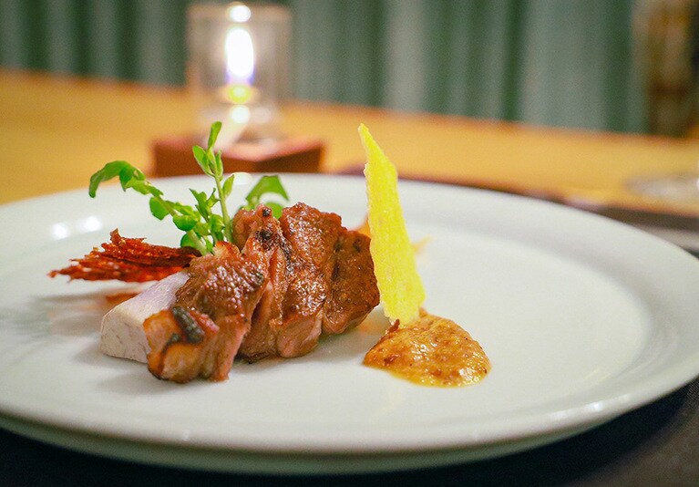 沼尻高原ロッジ［福島／猪苗代沼尻温泉］夕食一例。