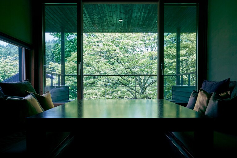 松本さんがいるテラス側からの眺めはこんな感じ。