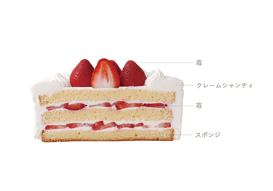 ホテルニューグランド「苺のショートケーキ」（5号 直径15cm／7,020円、7号 直径21cm／14,040円）。