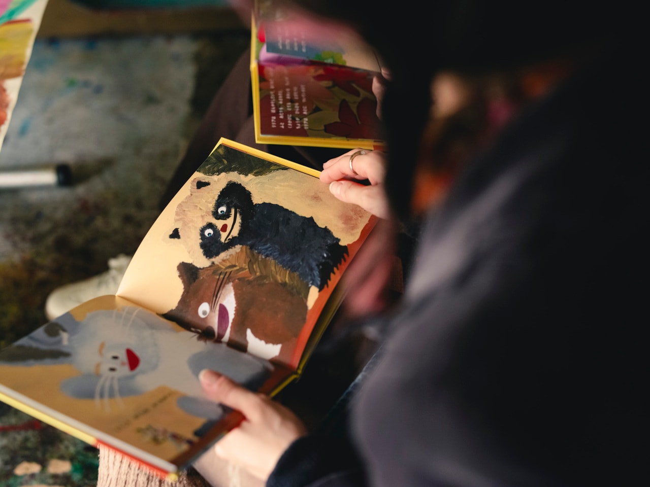 『ほろほろもみじ』内の1ページ。優しいテイストがSUMIREさんらしい。