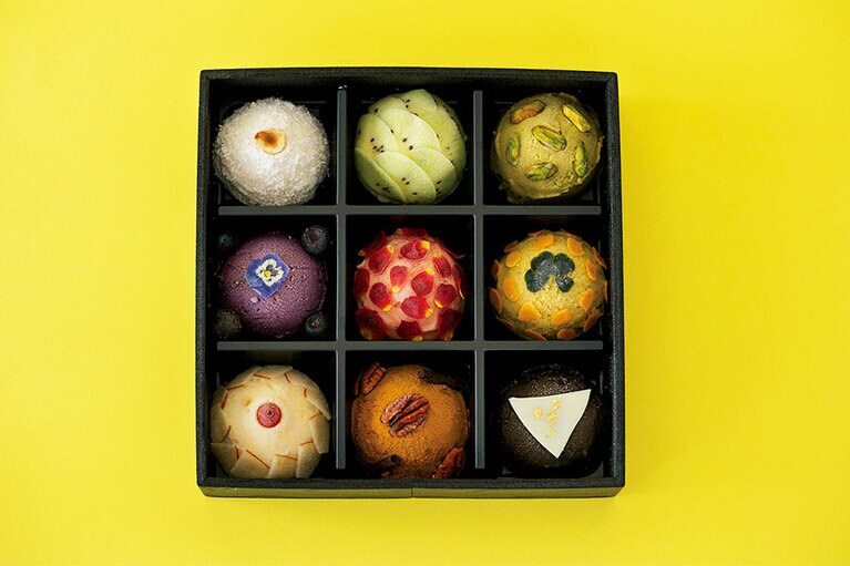 クアドラート 季節のジェラートボックス〈9個〉5,500円／Gelato 9.