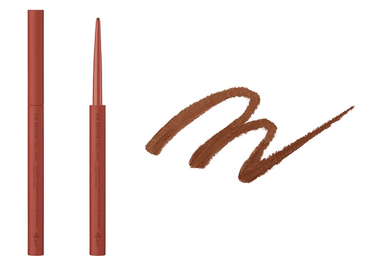 濃密な発色と長時間の色持ちが特徴のジェルタイプのアイライナー。極細芯で、大人のガタついた目のキワにも描きやすい点も嬉しい。ウォータープルーフ処方。トリートメント成分としてスクワラン、ホホバ油を配合。アイエディション（ジェルライナー） 15 マホガニーレッド 1,320円／エテュセ