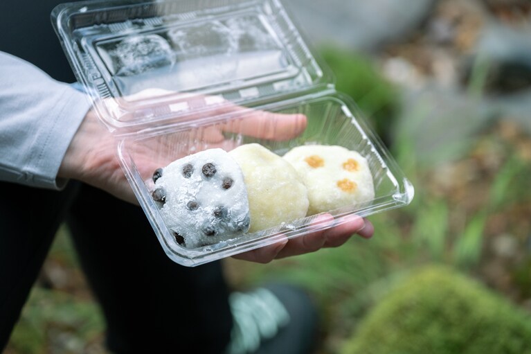 豆大福、季節限定の栗大福、フルーツ大福をチョイス。