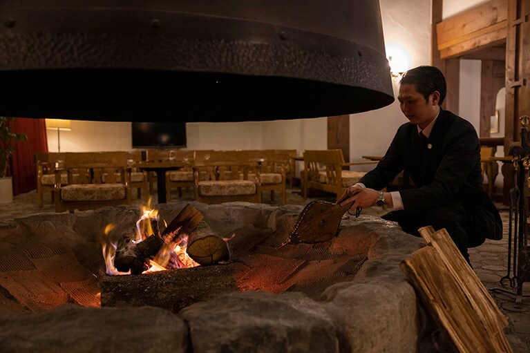 点火式の風景。