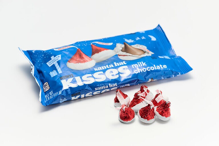 ハーシー クリスマス キス ミルクチョコ サンタハット 780円。
