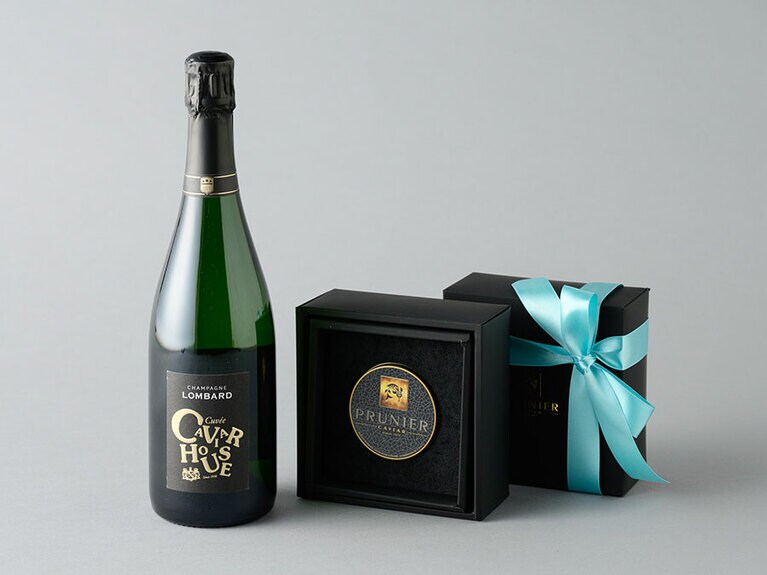 ギフトセット（キャビア＆シャンパーニュ ブリュット）22,210円。