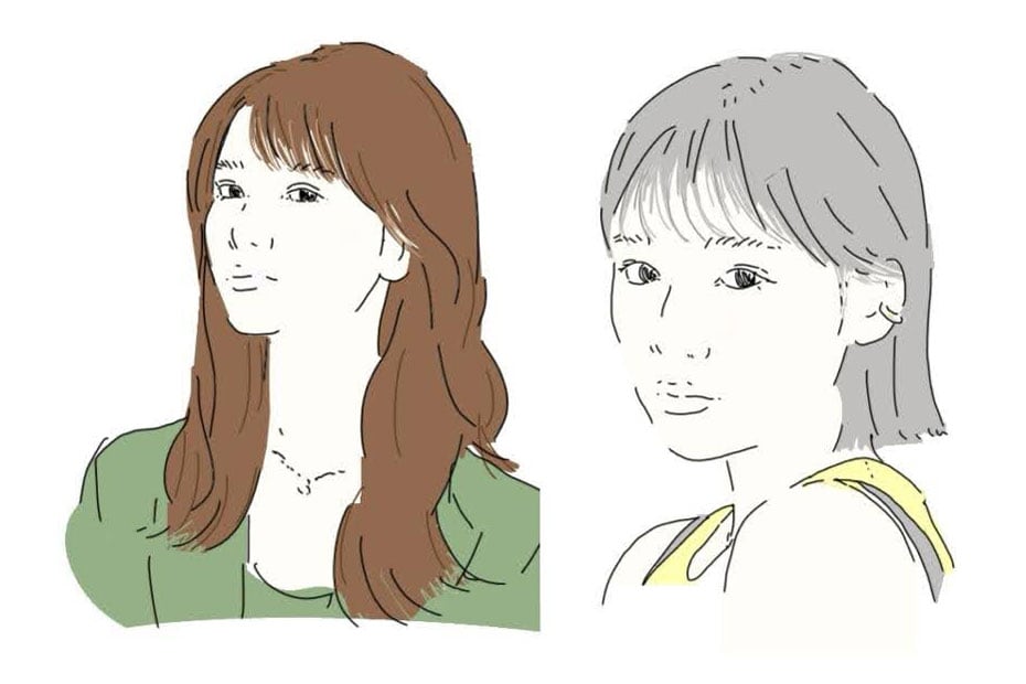 眉の位置で流すのはそのままに、前髪を薄めにすると今っぽいバランスに。