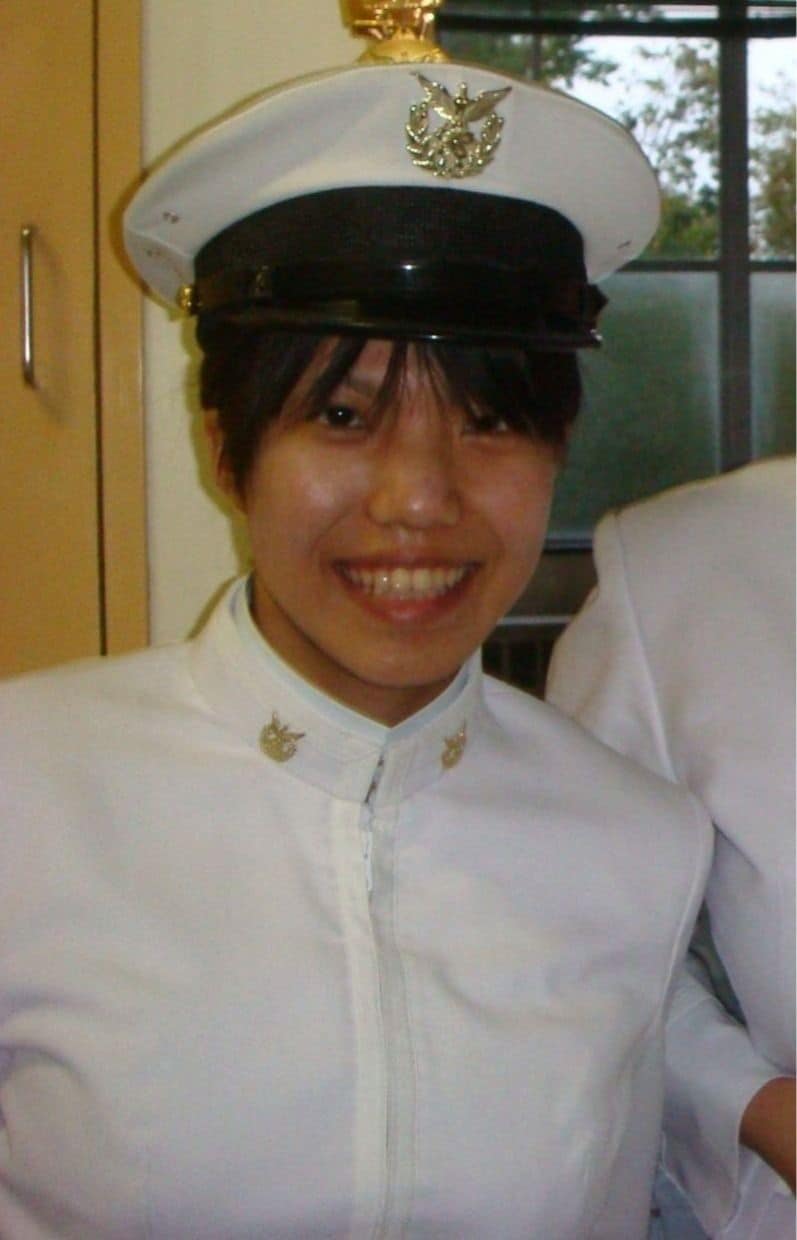  防大生時代、4年生のパレードにて（本人提供）