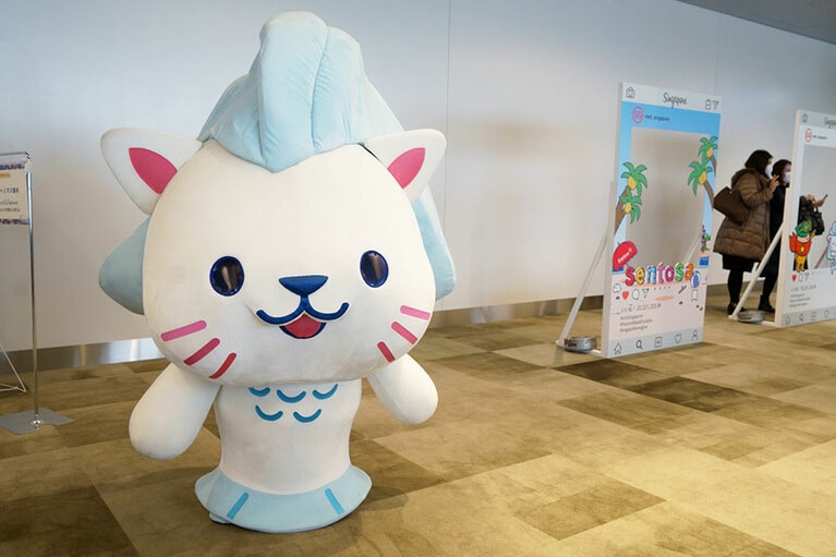 マーライオンをモチーフにしたシンガポールのマスコット「マーリー」。