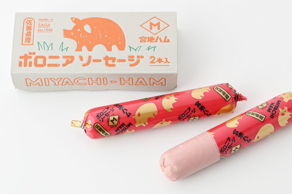 ボロニアソーセージギフト箱 100g×2本入り 1,080円／宮地ハム