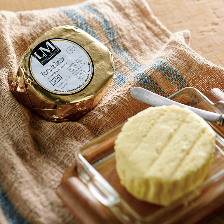 ＜ル・ムニエ＞ドゥ ミ・セル(有塩バター) 1,674円(フランス製／125g)。シンプルでありながら、乳の豊かなアロマと深いコクを感じる。