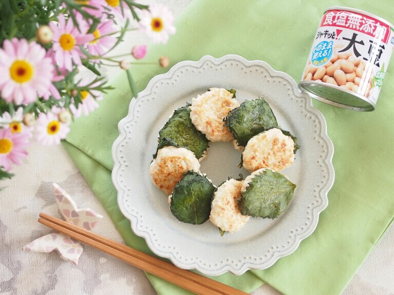 疲れた身体に 大豆缶で鶏つくね焼き。初出：2023年3月25日