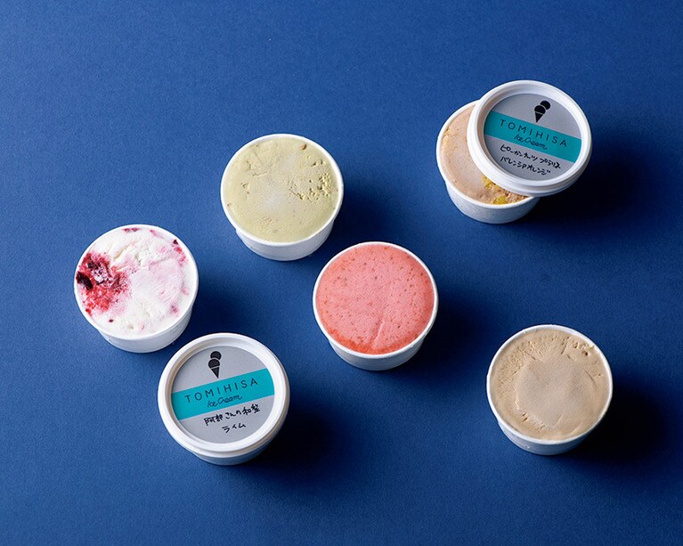 【トミヒサアイス】アイスクリーム　アイスギフトセット6個入り 3,000円～、単品 430円～。賞味・消費期限：なし。通販：全国に冷凍配送可。