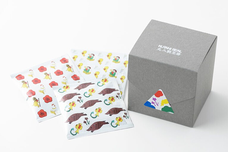 加賀いろは いろいろセット 1,000円(3種×各3袋)／加賀棒茶 丸八製茶場
