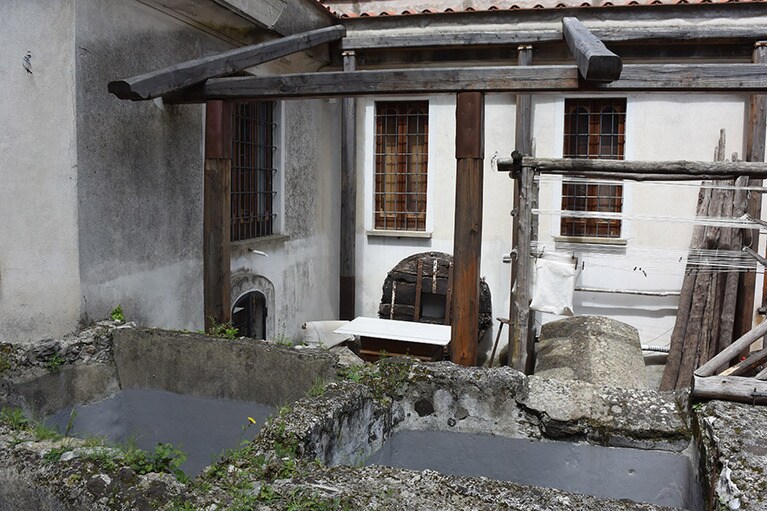 早くから水車を動力として使っていたアマルフィ。製紙工場でも水車を活用。