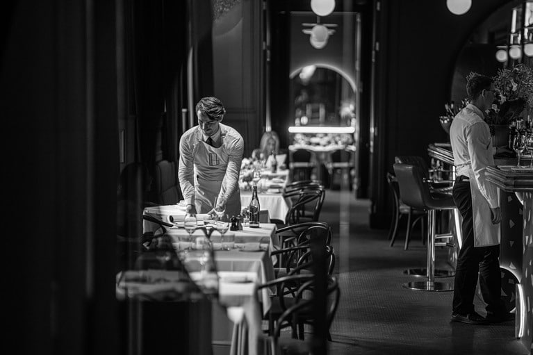 レストラン「Le Braci」の店内。