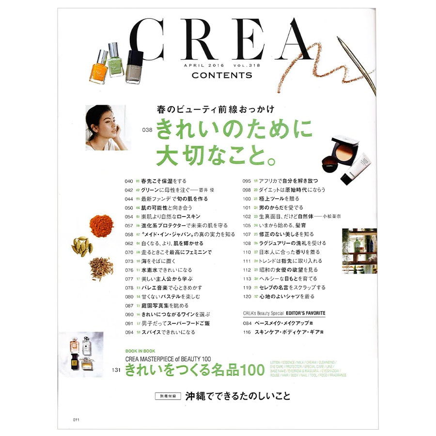 2016年4月号目次。