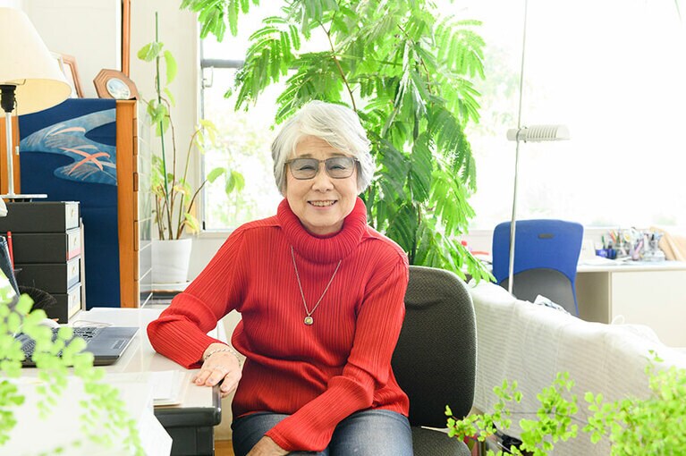 今井登茂子さん。