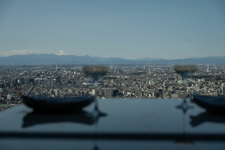 ピークラウンジからの眺望。
