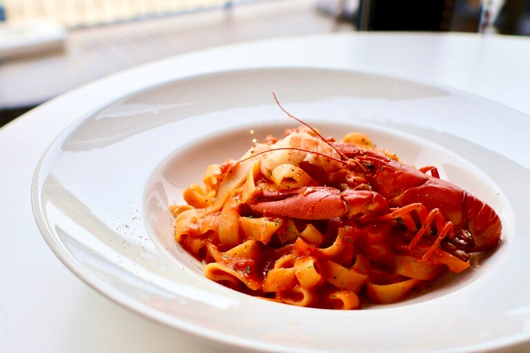 ウチダザリガニでつくるアメリケーヌパスタ（1,840円）