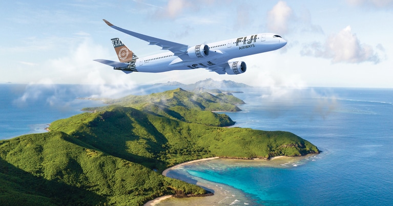 成田からフィジーへ就航しているＦＪ３５0便。©︎Fiji Airways