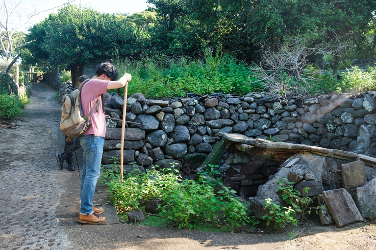 ほぼ無人島の野崎島を散策。鹿が多い。