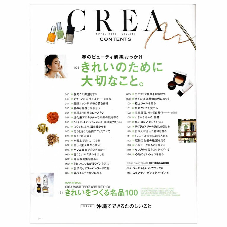 2016年4月号目次。