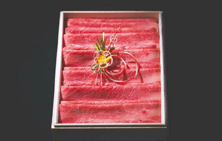 石垣島きたうち牧場プレミアムビーフ「肩ロースしゃぶしゃぶ用」500g 10,000円／塊肉 石窯焼肉's Kitchen きたうち