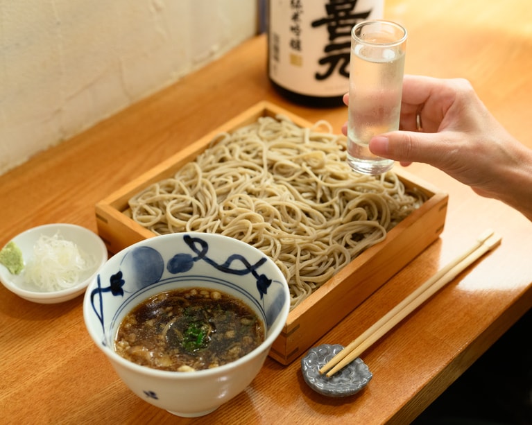 新蕎麦で乾杯！