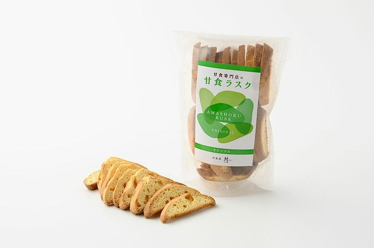 甘食専門店の甘食ラスク　オリジナル 440円（100g）。※種類により価格は異なります