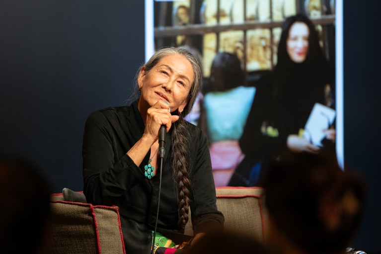 代官山 蔦屋書店で行われた浅野順子さんと近田春夫さんトークイベントにて。