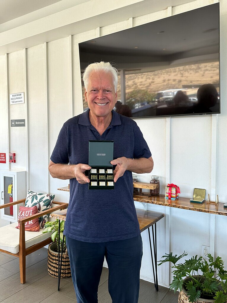 マウイ・クイア・エステート・チョコレートCEOのグナス・ヴァルキルスさん。2023年7月撮影。