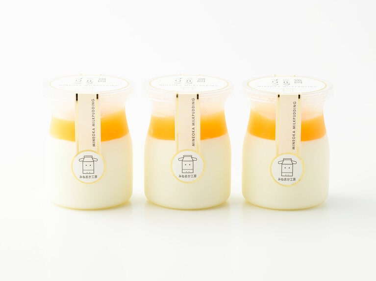 【千葉県】嶺岡プリン（びわジュレ） 各95g 420円／ちば南房総　みねおか工房