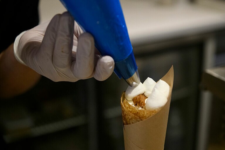 すっきりとした生クリームもおいしい。