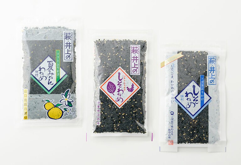 井上商店「しそわかめ」各70g～ 380円／山口県