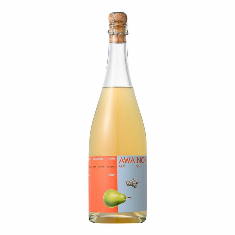 ［Alcohol］低アルコールドリンク koyoiの会社が新発表した低アルコールのスパークリングワイン。　AWANOHI PEARBRUT 730ml 3,900円／AWANOHI