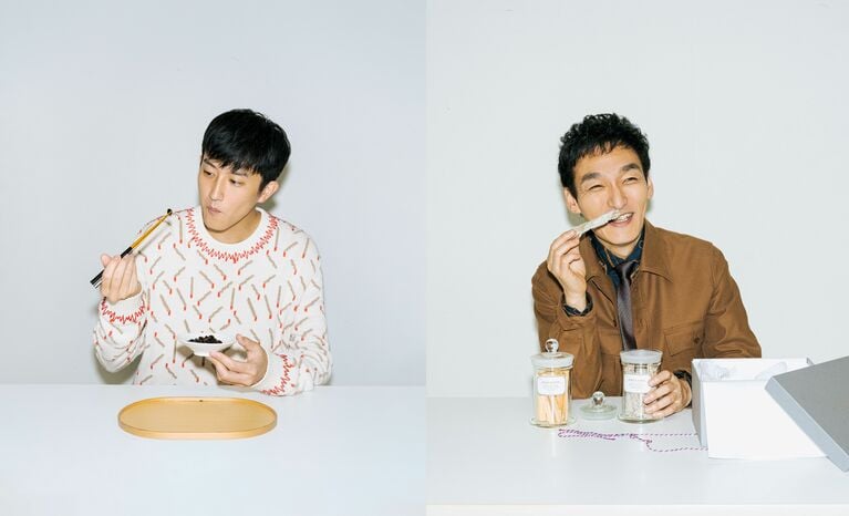 「草彅剛╳杉野遥亮 贈りもの好きな僕らのギフト交換」企画より。撮影：平松市聖