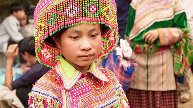 民族衣装 ベトナム 北部 サパで購入した赤ザオ族の民族衣装 美品 