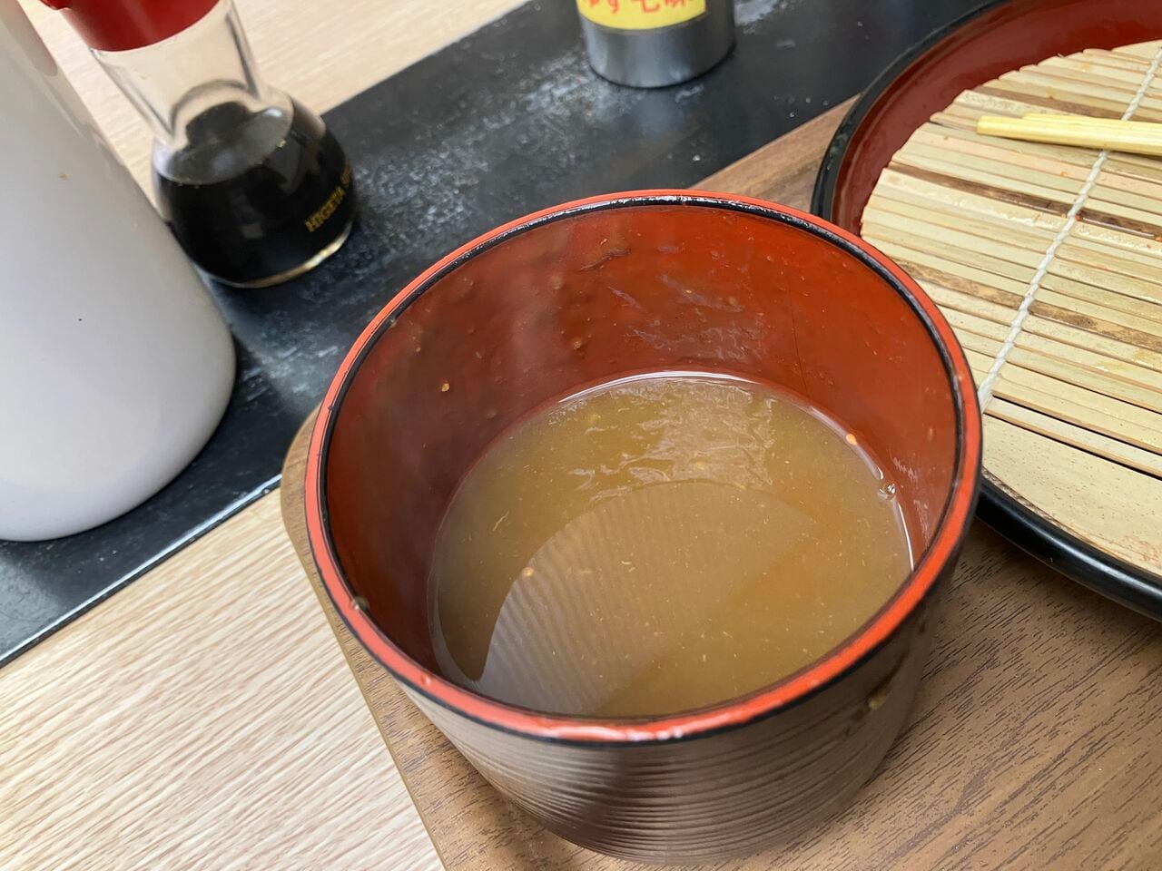 最後は蕎麦湯で楽しむ