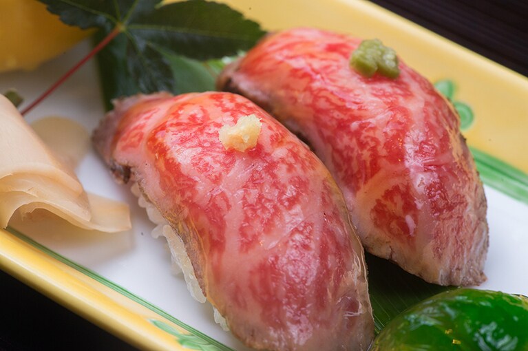 もずも［岐阜／平湯温泉］料理一例 飛騨牛。