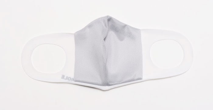 【atmos(アトモス)】atmos x GUACAMOLE 接触冷感 MASK WHITEの肌面。