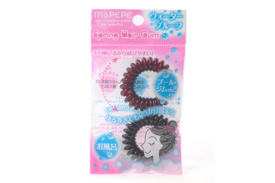 シャンティ マペペ スプリングヘアゴム 2P BR＆BK 264円。