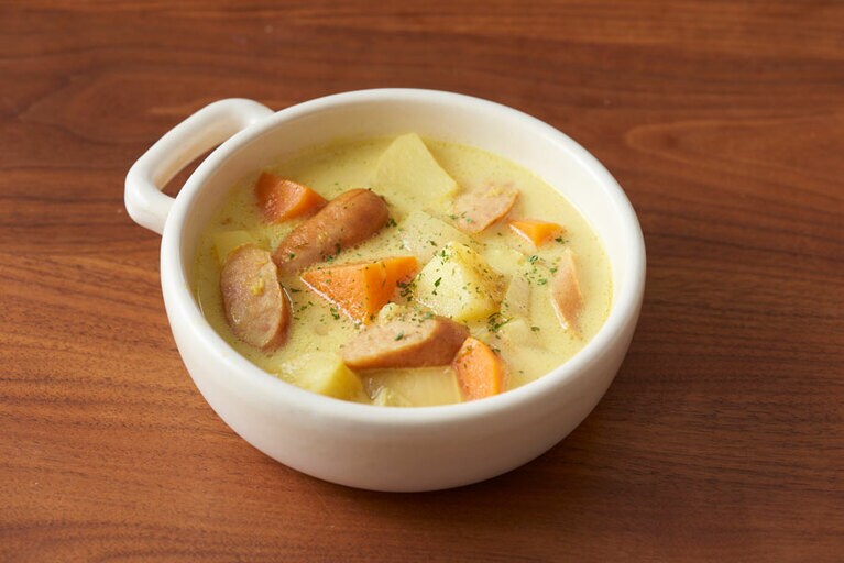 食べるミルクカレースープ。