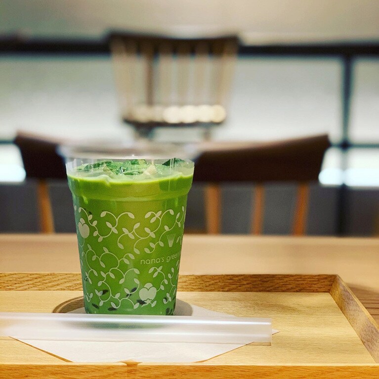 mochi latte-モチラテ- Mサイズ 550円。Lサイズ 630円もあり。