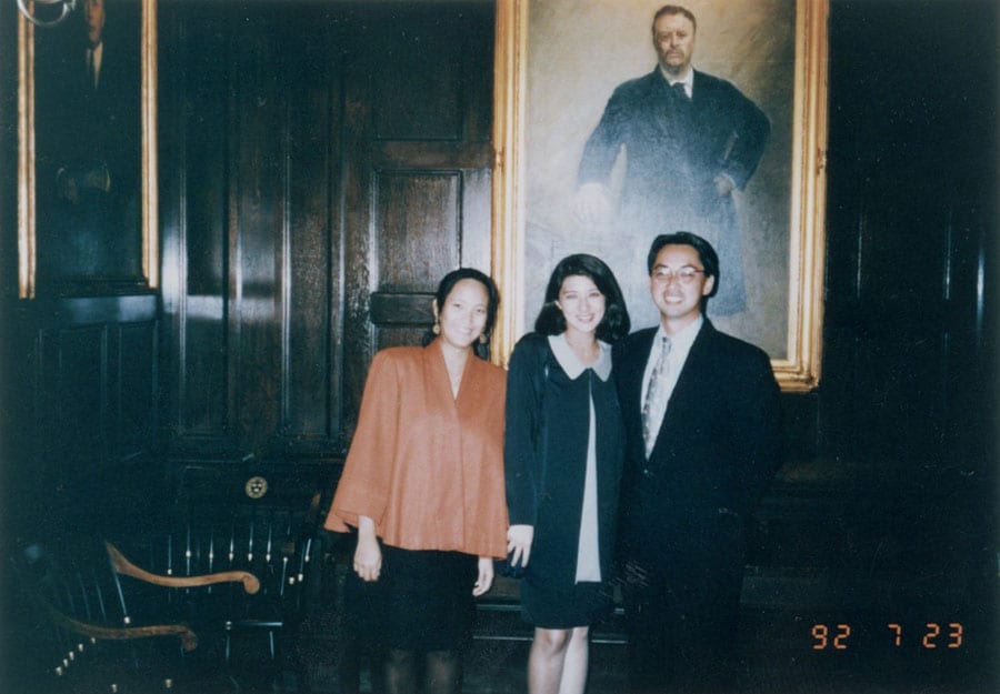  ニューヨーク出張後、ハーバード大学時代の友人に再会　宮内庁提供
