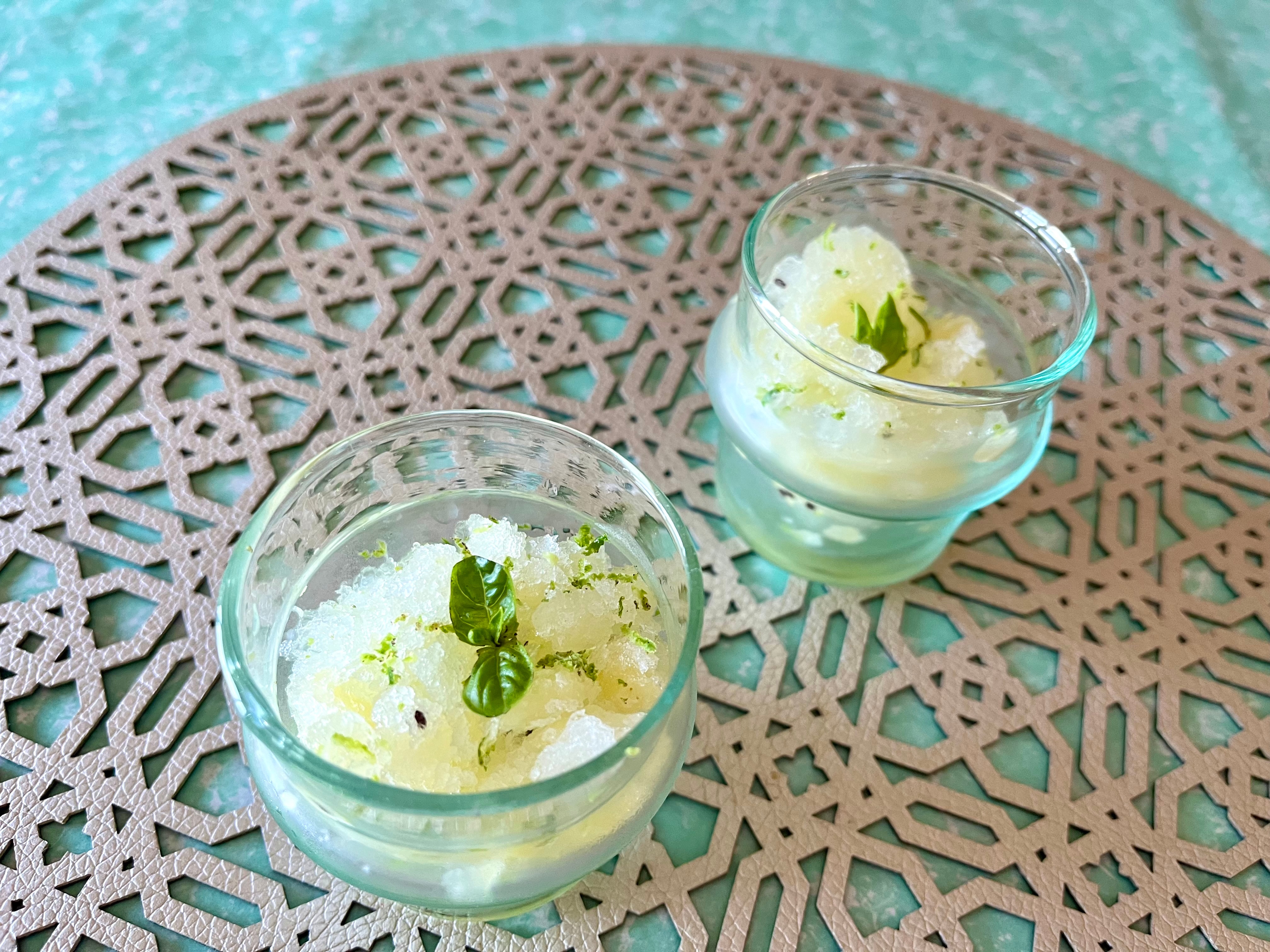 「ライムとゴールドキウイのグラニテ」