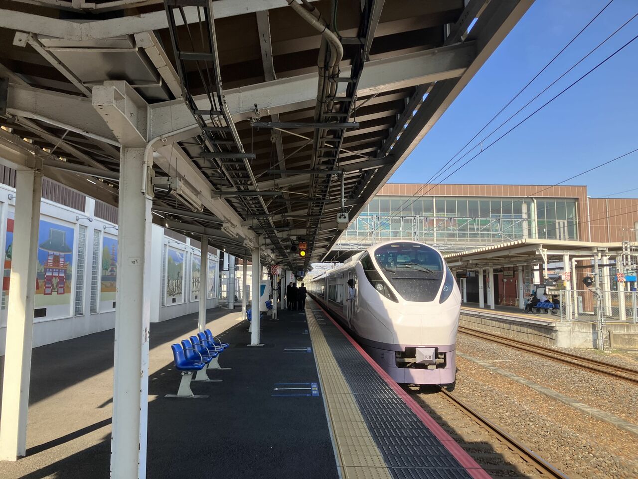 特急ときわと大きく明るい石岡駅