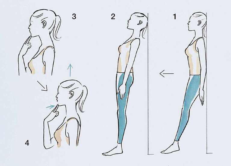 STEP3　前に出た頭を正しい位置に戻す