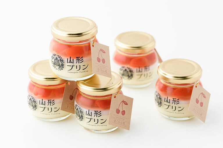 【山形県】山形プリン「さくらんぼプリン」各430円(約100g)。