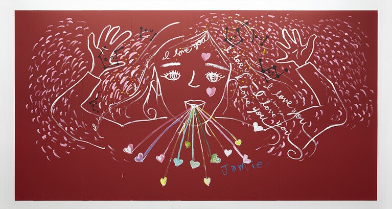 招待アーティスト、大宮エリー氏の作品「A HOUSE OF LOVE BY ELLIE OMIYA」2013年(表参道GYRE)。© Ellie Omiya, courtesy of Tomio Koyama Gallery